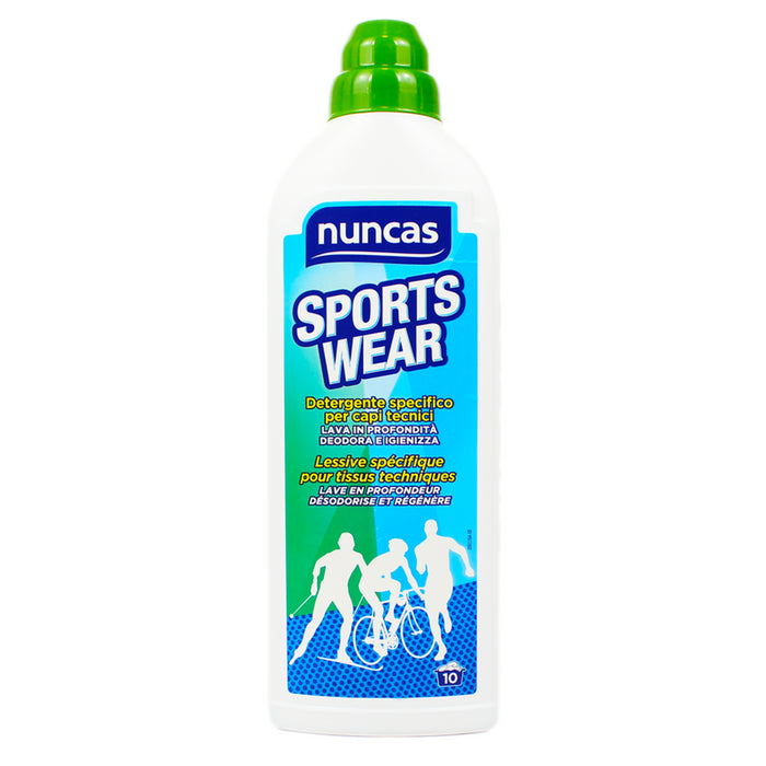 Nuncas Sportswear Detergente Specifico per Capi Tecnici - 750 ml, Lava, Deodora e Igienizza