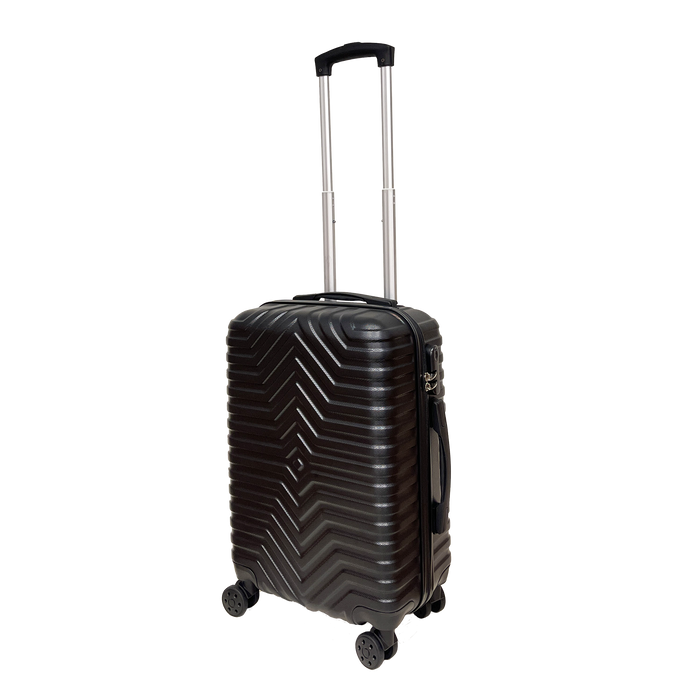 Uppsättning av Vickens: 2 styva resväskor i ABS - 55 cm handbagage och i genomsnitt 65 cm resväska