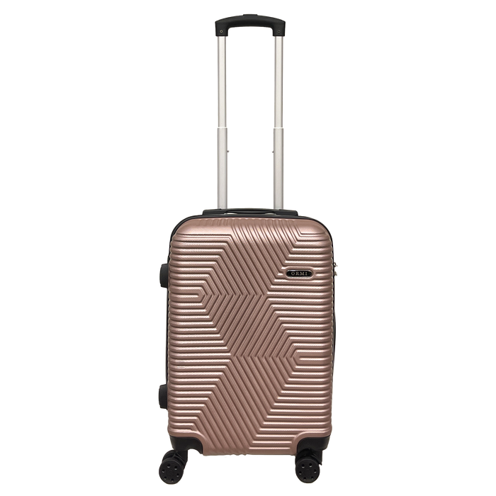 Ormi DuoLine Großer harter Handgepäck-Koffer für Reisen, 55x37x22 cm, ultraleicht aus ABS mit 4 schwenkbaren 360°