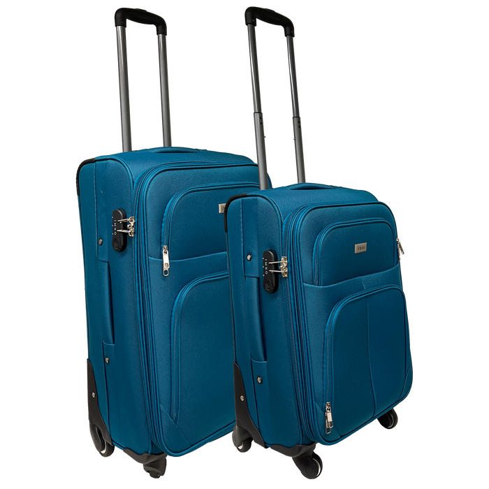 Configuración de maletas semi -rígidas Expandible equipaje manual + maleta media - tela a prueba de choque y resistente