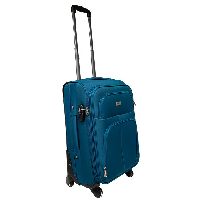Ställa in resväskor semi -rigid utbyggbart handbagage + medium resväska - stötsäkert tyg och motståndskraftigt