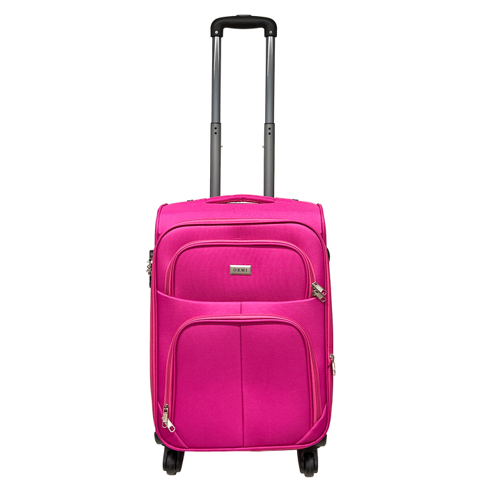 Large hand luggage semi -rigid spine expandable 55x38x22/27 cm - Shocking and resistant fabric