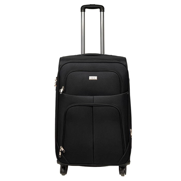 Keskimääräinen matkalaukku puolivälissä laajennettavat henkilöt 65x42x25/30 cm - iskunkestävä kangas ja kestävä