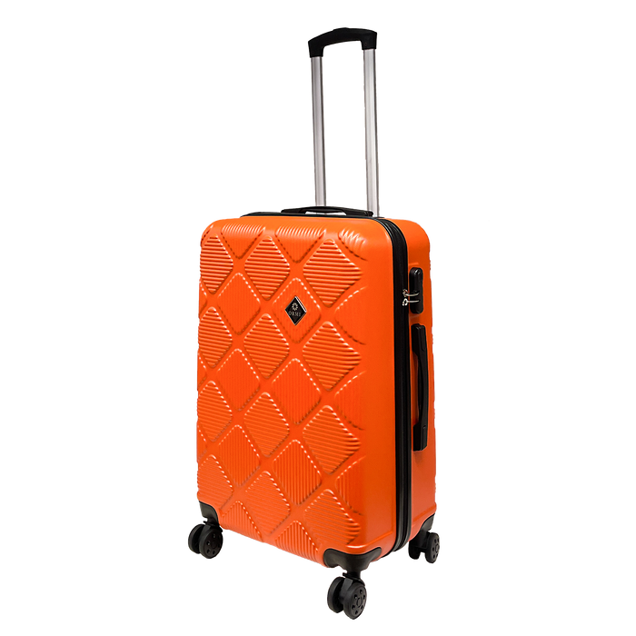 OSSO gemiddelde koffer rigide trolley 65x45x25 cm ultralicht in ABS met 4 zwenkwielen 360 °