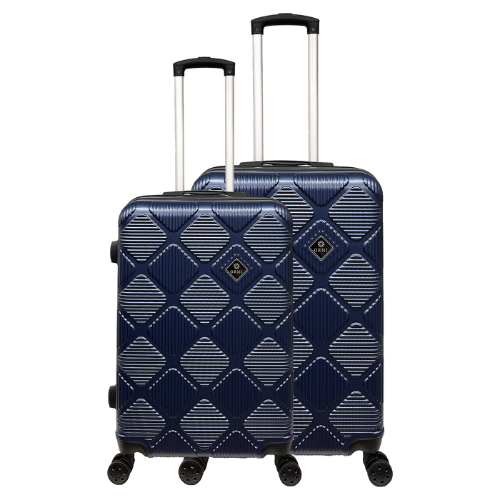 Uppsättning av resväskor 2 stycken: handbagage + ultralätt styv genomsnittlig resväska i ABS