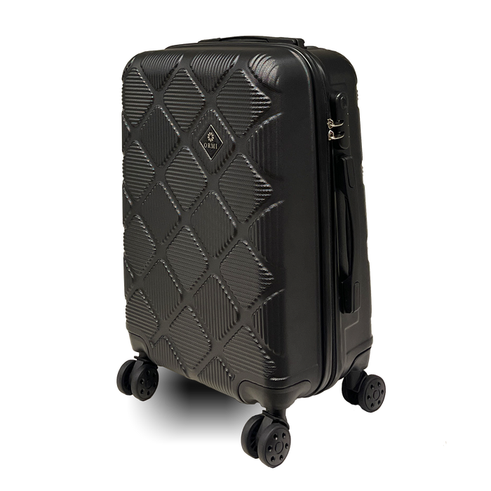 Ormi DuoLine Suuri Kova Käsimatkatavara 55x37x22cm, Erittäin Kevyt ABS, 4 Käännettävää 360° pyörää - Ruumaan matkatavara