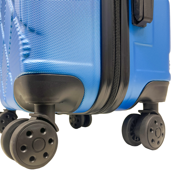 Ormi DuoLine Bagage à main en ABS, grande taille 55x37x22 cm, ultra léger, 4 roues pivotantes à 360° - En soute