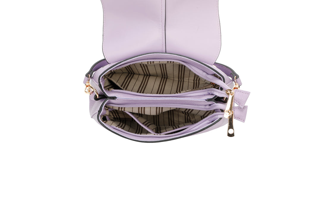 Geoeleganza - Shoulder bag with geometric shoulder strap in leather PU 27 x 22 x 9 cm