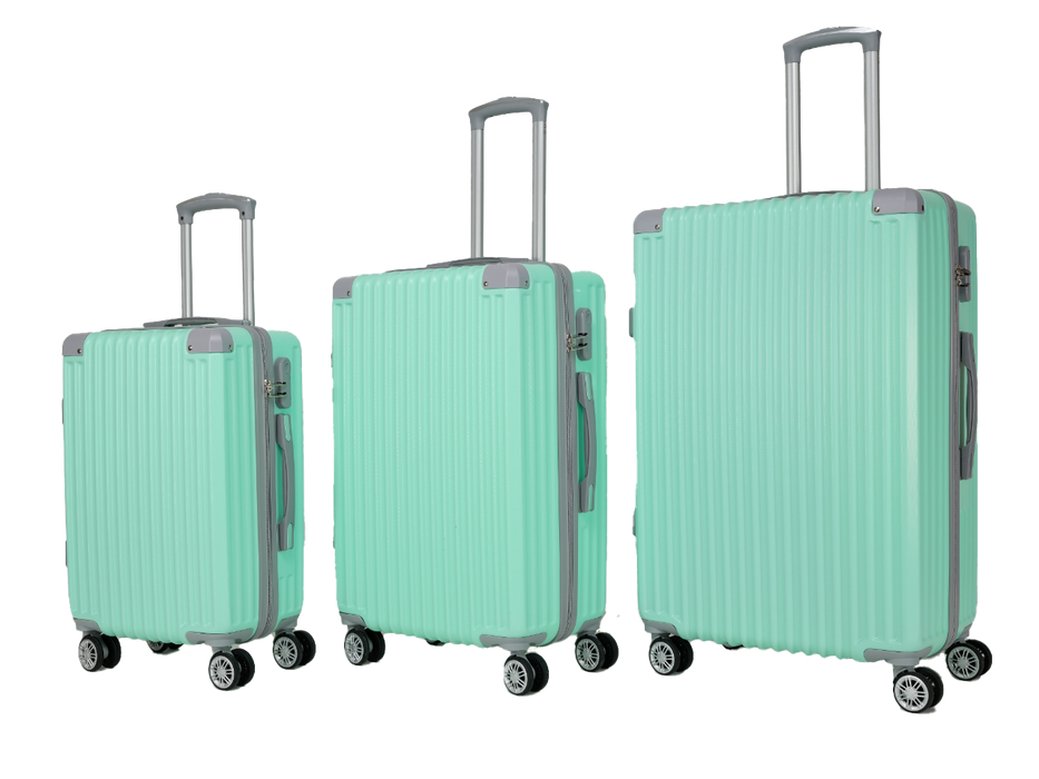 3 -piece rigid suitcase sets with combination padlock - small (55 cm), medium (65 cm), large (75 cm)