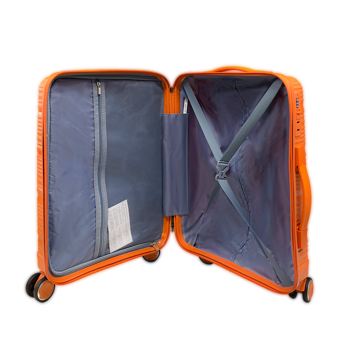 2 -stykker kuffert sæt levende Voyager: håndbagage + medium polypropylen kuffert modstand mod integreret TSA hængelås