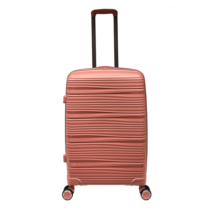 2 -piece suitcase set vibrant voyager: hand luggage + medium polypropylene suitcase resistance to integrated tsa padlock