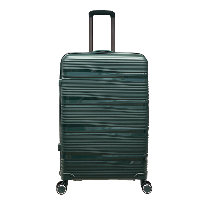Iso iskunkestävä polypropeeninen matkalaukku, jossa on integroitu TSA-lukko