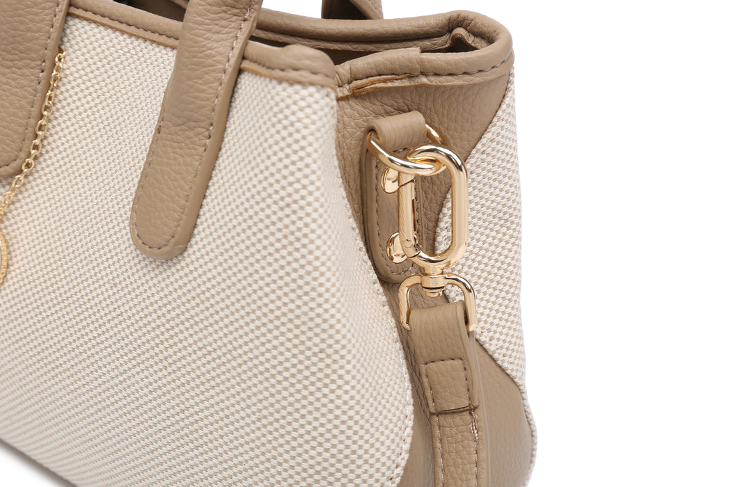 Grainy Grace - Tote Bag Compatta Design Minimalista - 22x16x10 cm