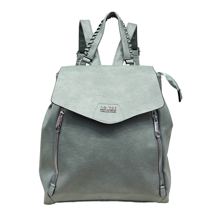 Coleção Coveri Backpack Backpack em couro ecológico com alças ajustáveis- elegância urbana