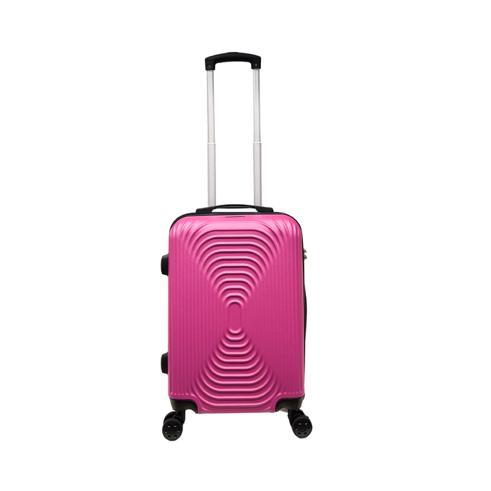 Ormi DuoLine Large Hand Luggage Rigid Travel 55x37x22cm Ultra Light In ABS with 4 360° Rotating Wheels - Checked Luggage