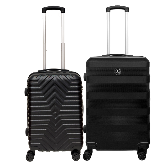 Set Vickens: 2 starre Koffer in ABS - 55 cm Handgepäck und durchschnittlicher 65 cm