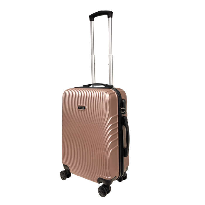 Ormi WavyLine Stor Håndbagage 55x40x22.5 cm | Ultralight i ABS | 4 drejelige 360 graders hjul