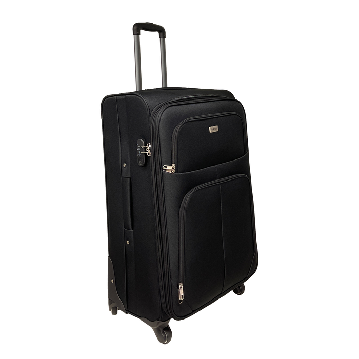 Suuri matkalaukku laajennettavissa oleva puolijärjestelmä ontto 75x48x30/35 cm - iskunkestävä kangas ja kestävä