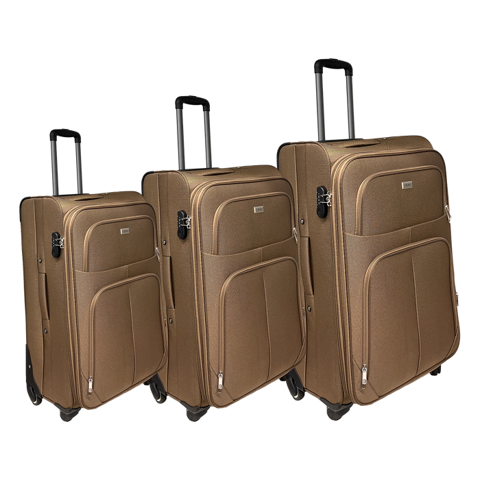 Set of 3 semi -rigid 3 -piece Vicies expandable in shockproof and resistant fabric