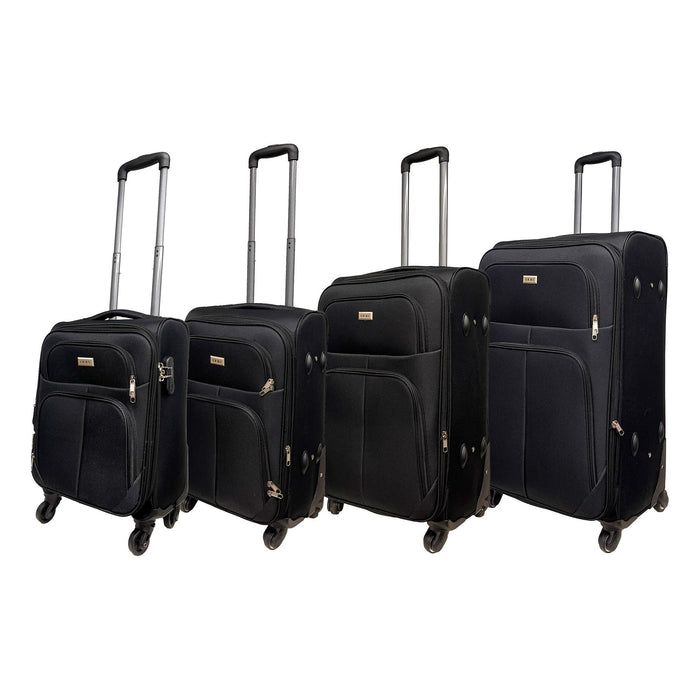 Ensemble de valises à 4 pièces chariot viof uof - tissu anti-shock extensible doux | Gauche 50 cm, s 55 cm, m 65 cm, le 75 cm