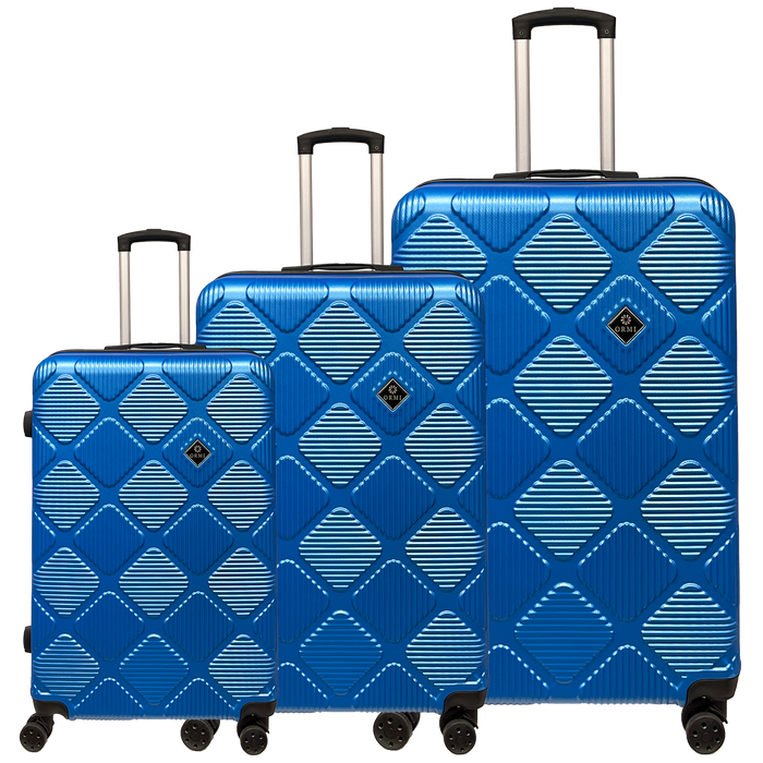 Set di Valigie da Viaggio Ormi Diamond Lux - Leggero, Resistente ed Elegante | Include 3 Trolley