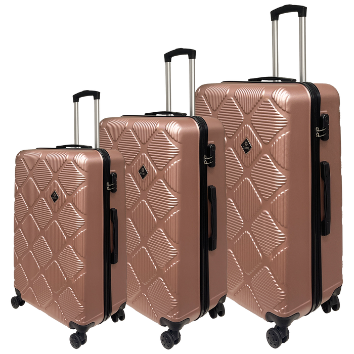 Reseset av Ormi Diamond Lux resväska - Lätt, hållbar och elegant | Inkluderar 3 resväskor