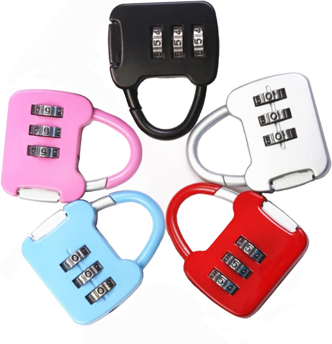 3 -digit combination lock per suitcase, luggage, travel bag and backpacks