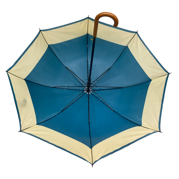 Klassieke paraplu met automatische opening - houten handvat en brede opening