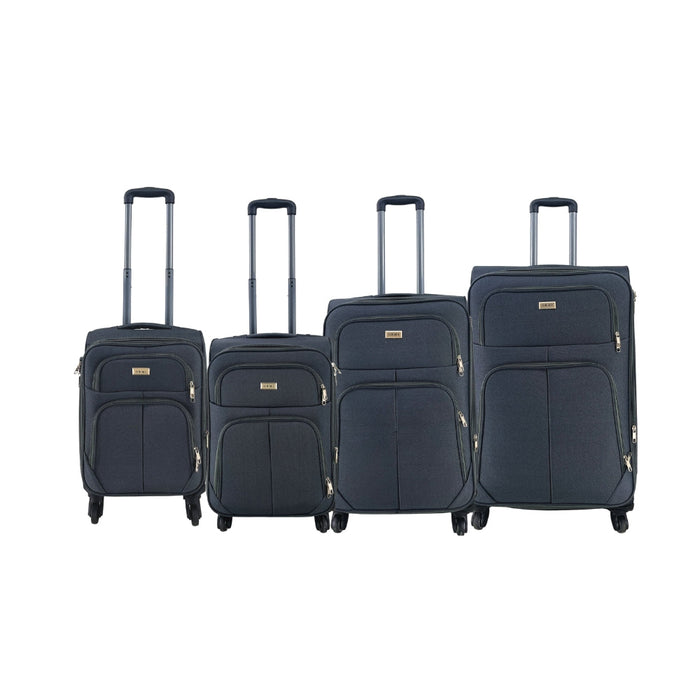Uppsättning av 4 -stycken Suitcases vagn VIOF UOF -Mjuk utbyggbar anti -shock -tyg | Vänster 50 cm, s 55 cm, m 65 cm, 75 cm