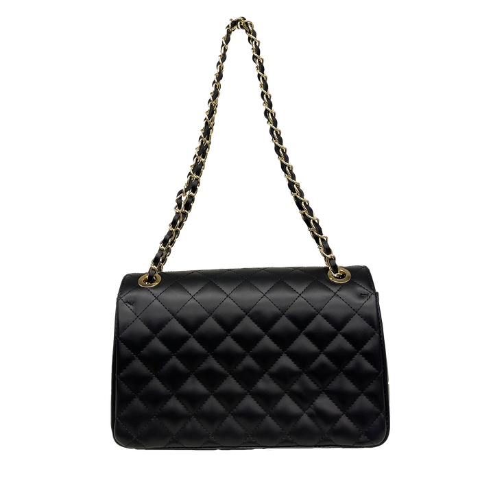 Palla -leather shoulder bag - Classic design with golden chain