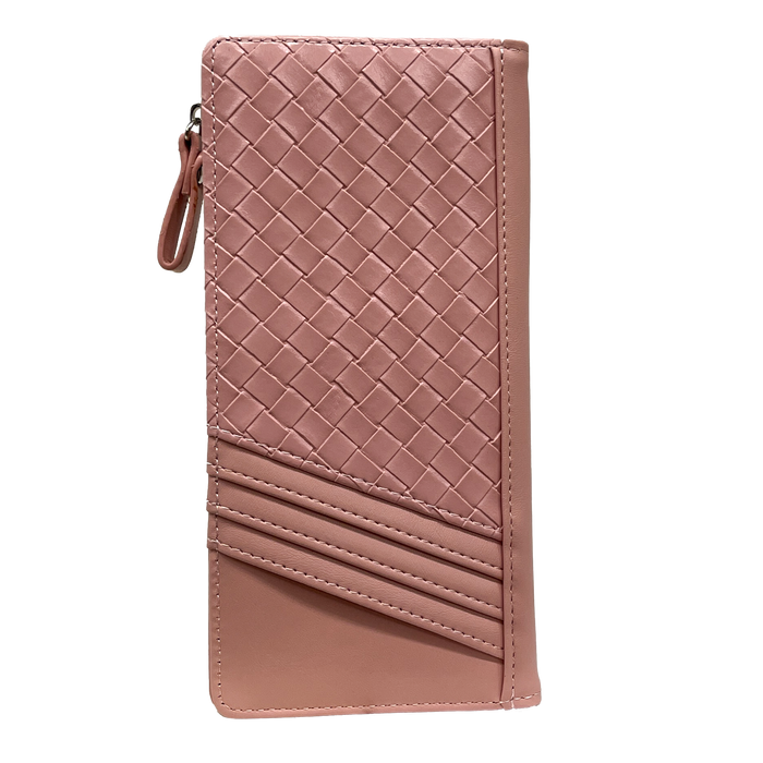 Women's wallet in leather PU intertwined with ZIP 19x20x2cm