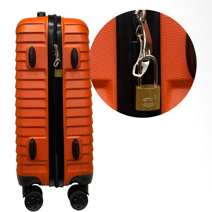 Lanzamiento de 20 mm de largo con 2 llaves: seguridad para maleta, equipaje, bolsa de viaje y mochilas